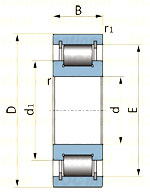 Роликовый радиально цилиндрический подшипник 102409 (N409W), 102506 (N506W), 102605 (N605W)