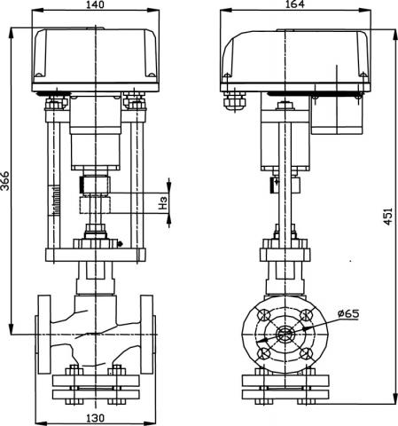 Клапан запорно-регулирующий КЗР и КЗРр Ду80 Ру16